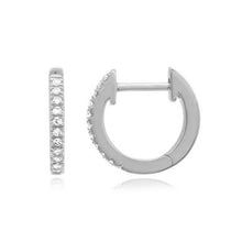 Load image into Gallery viewer, Small Diamond Huggies