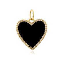 Load image into Gallery viewer, Large Pave Outline Stone Heart Charm