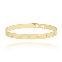 Load image into Gallery viewer, Clip On Baguette Diamond Bangle