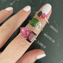 Load image into Gallery viewer, Small Two-Gemstones Ring