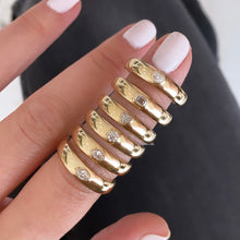 Load image into Gallery viewer, Petite Solitaire Diamond Dome Ring