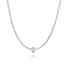 Load image into Gallery viewer, Bezel Solitaire Diamond Tennis Necklace