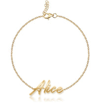 Load image into Gallery viewer, Cutout Gold Name Bracelet