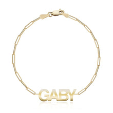 Load image into Gallery viewer, Cutout Gold Name Bracelet