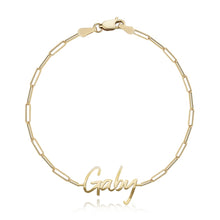 Load image into Gallery viewer, Cutout Gold Name Bracelet
