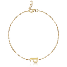 Load image into Gallery viewer, Gold Initial Chain Bracelet
