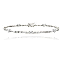 Load image into Gallery viewer, Five Diamond Heart Tennis Bracelet