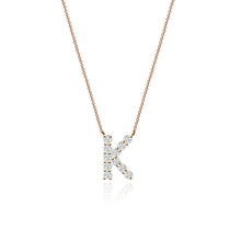 Load image into Gallery viewer, Large Diamond Initial Necklace