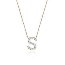 Load image into Gallery viewer, diamond letter necklace