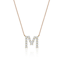 Load image into Gallery viewer, Large Diamond Initial Necklace