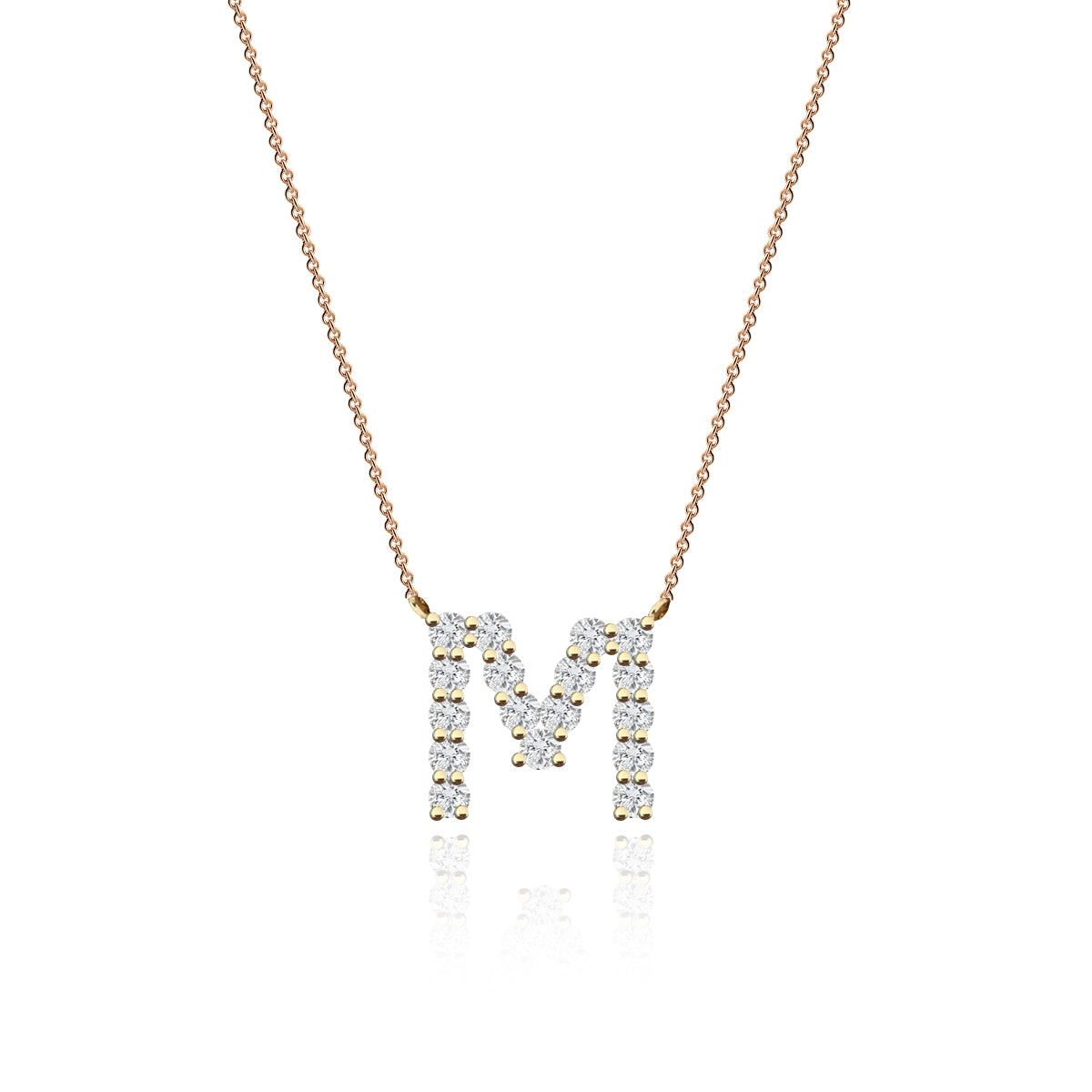 Large diamond initial necklace Clearance