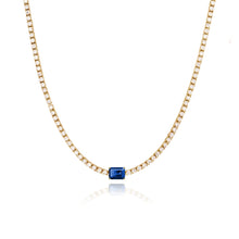 Load image into Gallery viewer, Emerald Cut Gemstone Tennis Necklace