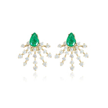 Load image into Gallery viewer, Splash Diamond and Gemstone Earrings