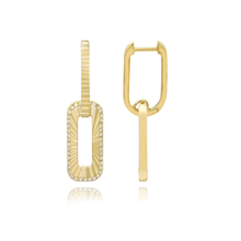 Load image into Gallery viewer, Fluted Drop Double Earrings