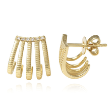 Load image into Gallery viewer, Fluted Five Wrap Earring