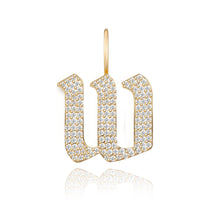 Load image into Gallery viewer, Jumbo Pave Gothic Initial Charm