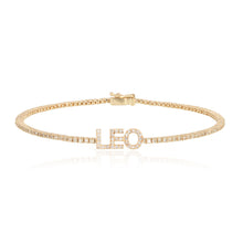 Load image into Gallery viewer, Pave Name Thin Tennis Bracelet