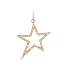 Load image into Gallery viewer, Cutout Pave Star Charm