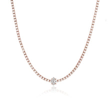 Load image into Gallery viewer, Solitaire Diamond Tennis Necklace