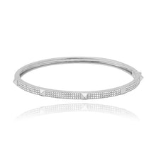 Load image into Gallery viewer, Medium Pave with Spikes Bangle