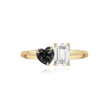 Load image into Gallery viewer, Small Two-Gemstones Gold Ring