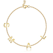 Load image into Gallery viewer, Multi Gold Initials Bracelet
