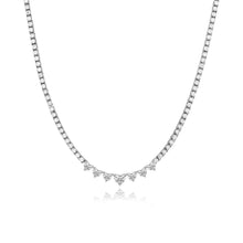 Load image into Gallery viewer, Seven Center Heart Diamonds Tennis Necklace