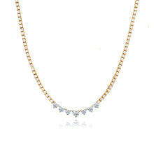 Load image into Gallery viewer, Seven Center Heart Diamonds Tennis Necklace