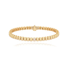 Load image into Gallery viewer, Emerald Cut Diamond Golden Bracelet in 14k gold, elegant fine jewelry for luxury styling