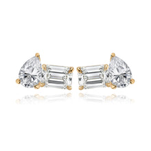 Load image into Gallery viewer, Two-Diamond Stud Earring