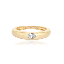 Load image into Gallery viewer, Petite Solitaire Diamond Dome Ring