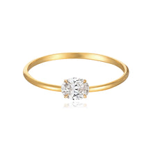 Load image into Gallery viewer, Petite Solitaire Diamond Ring