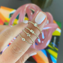 Load image into Gallery viewer, Petite Solitaire Diamond Pave Ring