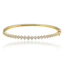 Load image into Gallery viewer, Shared Prong Round Diamond Bangle