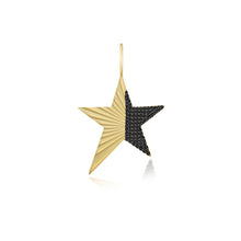 Load image into Gallery viewer, Fluted Side Pave Star Charm