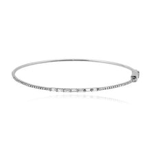 Load image into Gallery viewer, Thin Pave and Baguette Bangle
