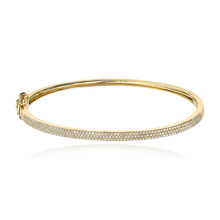 Load image into Gallery viewer, Three Line Pave Bangle
