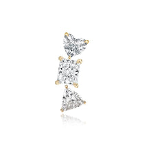 Load image into Gallery viewer, Three Diamond Climber Earrings (SINGLE)