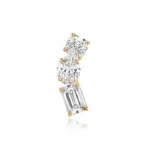 Load image into Gallery viewer, Three Diamond Climber Earrings (SINGLE)