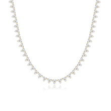 Load image into Gallery viewer, Trio Diamond Half Way Necklace