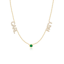 Load image into Gallery viewer, Two Diamond Names and Charm Necklace