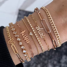 Load image into Gallery viewer, Small Diamond Cuban Chain Bracelet