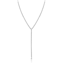 Load image into Gallery viewer, Pear Drop Lariat Tennis Necklace