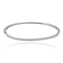 Load image into Gallery viewer, Two Line Pave Bangle