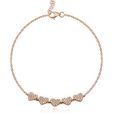 Load image into Gallery viewer, Five Pave Hearts Bracelet