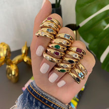 Load image into Gallery viewer, Marquise Stone Dome Ring