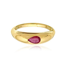 Load image into Gallery viewer, Pear Stone Dome Ring
