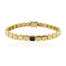 Load image into Gallery viewer, Large Golden Spaced Pave Square Bracelet