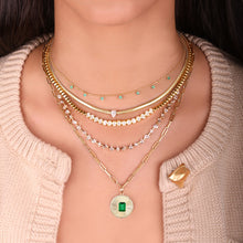 Load image into Gallery viewer, Dangling Gemstone Ball Chain Necklace
