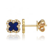 Load image into Gallery viewer, Clover Diamond Stud Earrings
